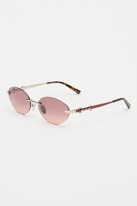 Gucci, Овални слънчеви очила, 58-17-145, Сребрист