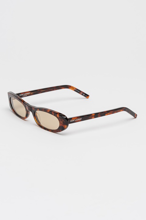 Saint Laurent, Ochelari de soare ovali Shade, 53-20-145, Maro
