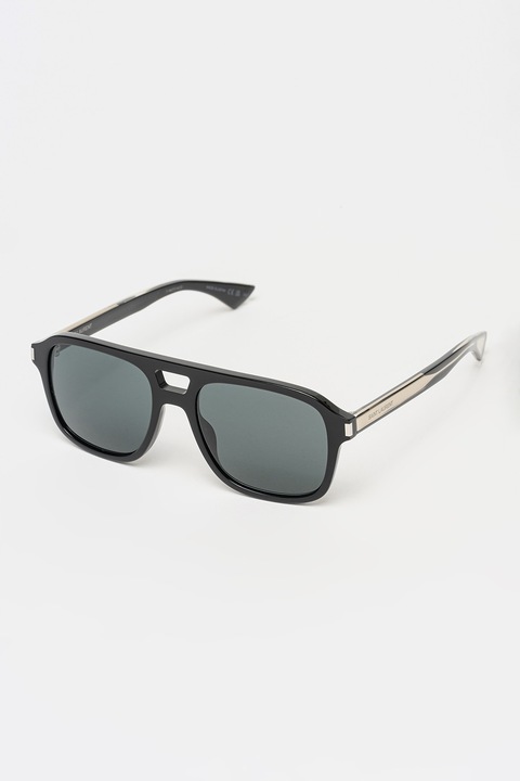 Saint Laurent, Ochelari de soare aviator cu model unisex, 55-18-145, Negru
