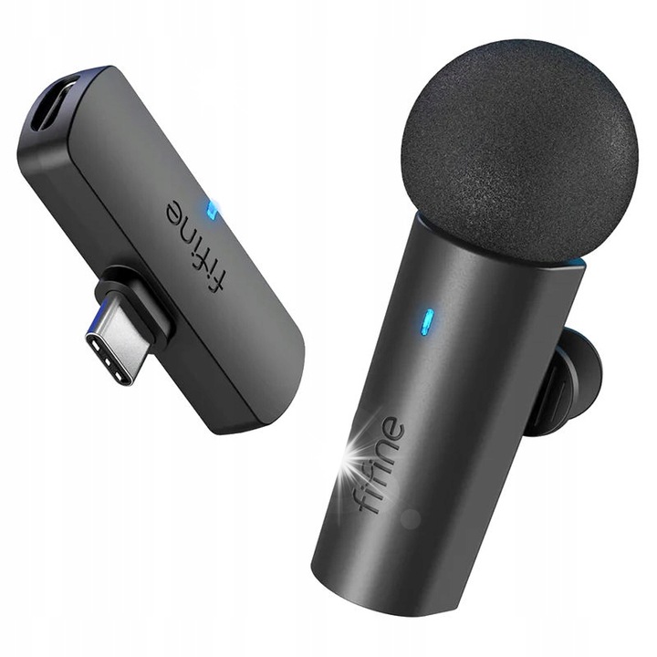 Fifine M6 vezeték nélküli mikrofon, USB Type-C, 30x20x60mm