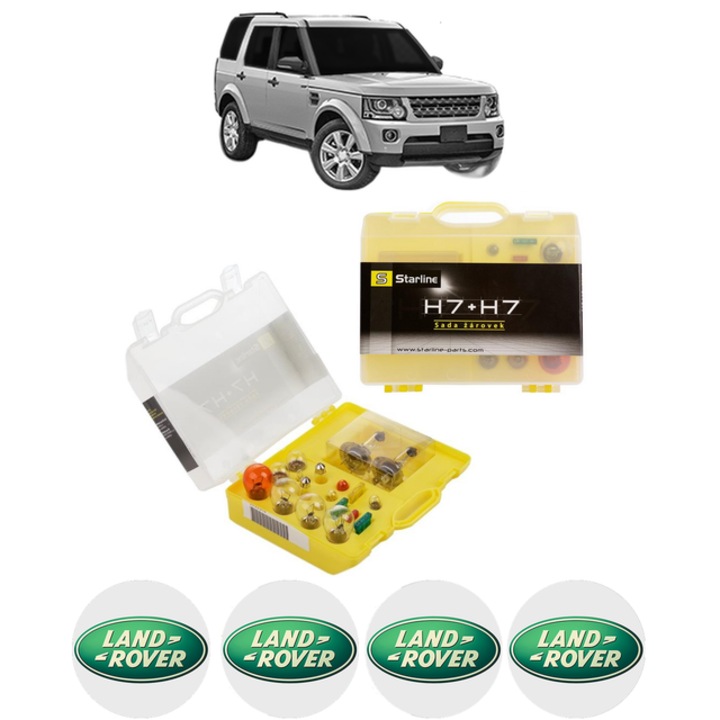 Kit trusa Set becuri H7 compatibila cu LAND ROVER DISCOVERY IV VAN (L319) din 2011-2017, bec far, semnalizare, pozitie, iluminare numar, frana, plafoniera, stop frana