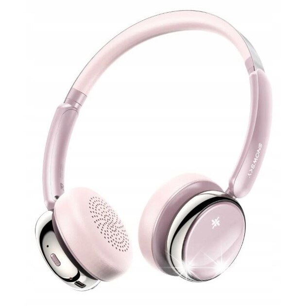 Casti Retro Casti Bluetooth ANC Anytime, roz, 58 ore autonomie, stil retro Y2K ...