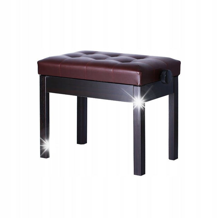 Zongoraszék, Kaline, BA-212-BR modell, állítható, barna színű, méretei 55x34cm