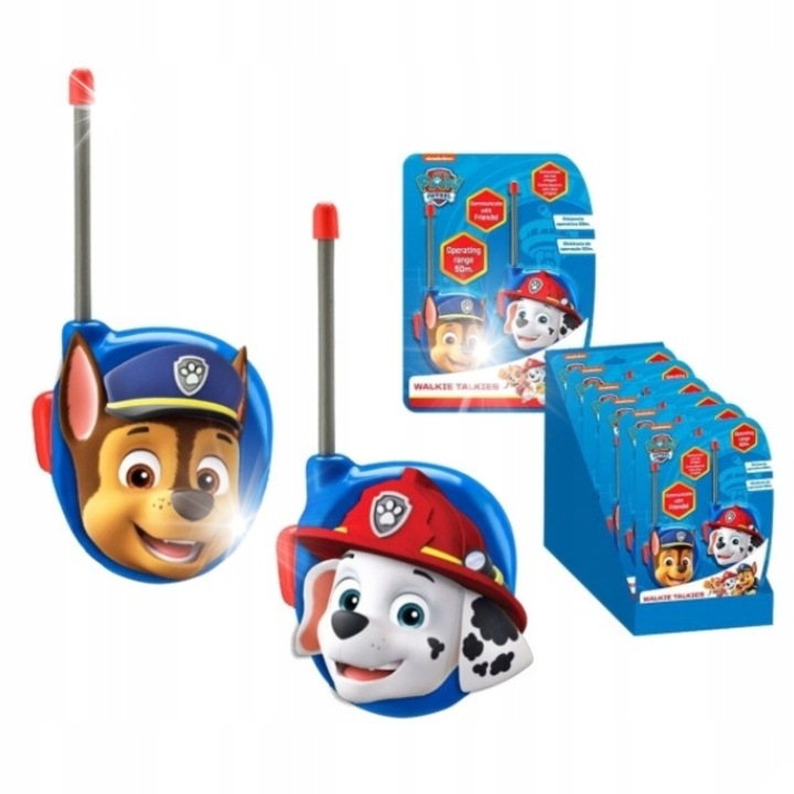 Paw Patrol 3D Walkie Talkie készlet, Kids Euroswan, 17,5x24cm, többszínű