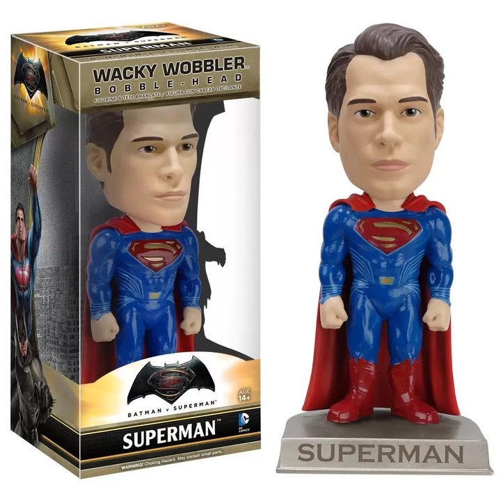 Figurină bobble-head Superman Wacky Wobbler, Funko, 15cm, multicolor