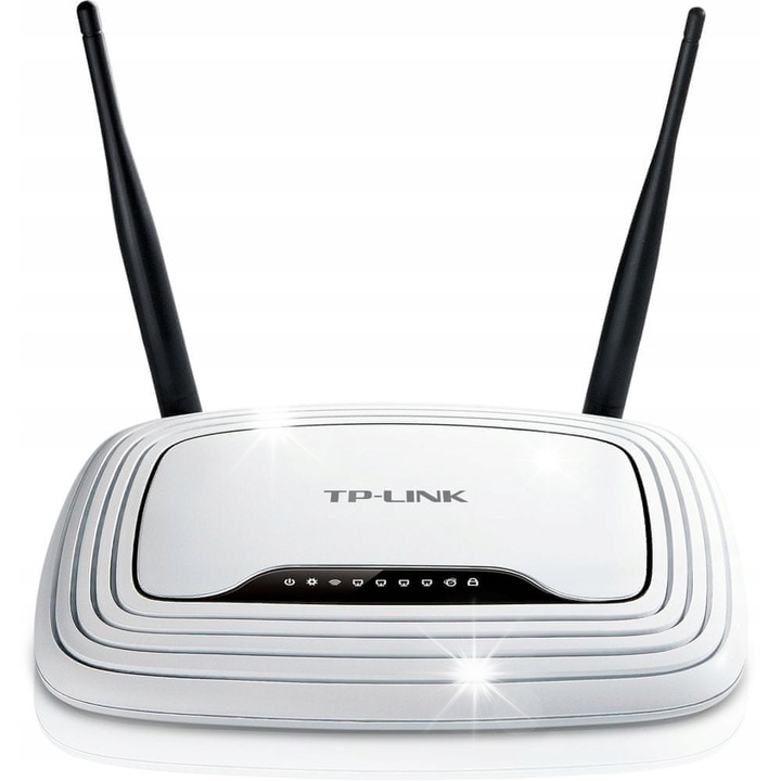 Router WiFi TP-Link TL-WR841N 300Mb/s, 2 külső antenna, 4 LAN port, 1 WAN port, fehér