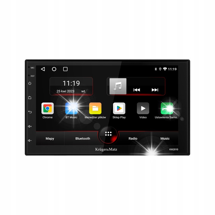 Радио за кола Kruger&Matz KM2010 7" 2DIN Bluetooth Wi-Fi GPS, CarPlay/Android Auto, пълен комплект
