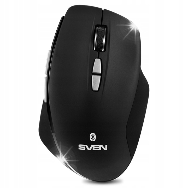 Мишка безжична Sven RX-590SW, 6 бутона, резолюция 800/1200/1600 DPI, черна, размери 116x70x42mm