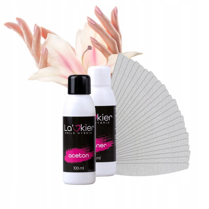 Set 100x pilnica lunara 180/240 + Cleaner si Aceton La'kier