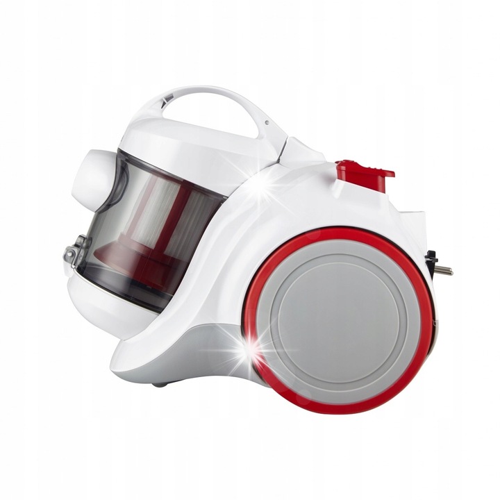 Прахосмукачка без торба Midea C5 MC01PLWH, 700W, 1.5л, бял/червен, 35x20x35см