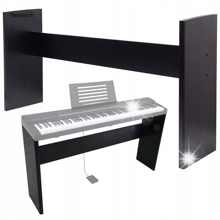 Fa állvány MK DP 881 digitális zongorához, 129.8x27x65.5cm, fekete