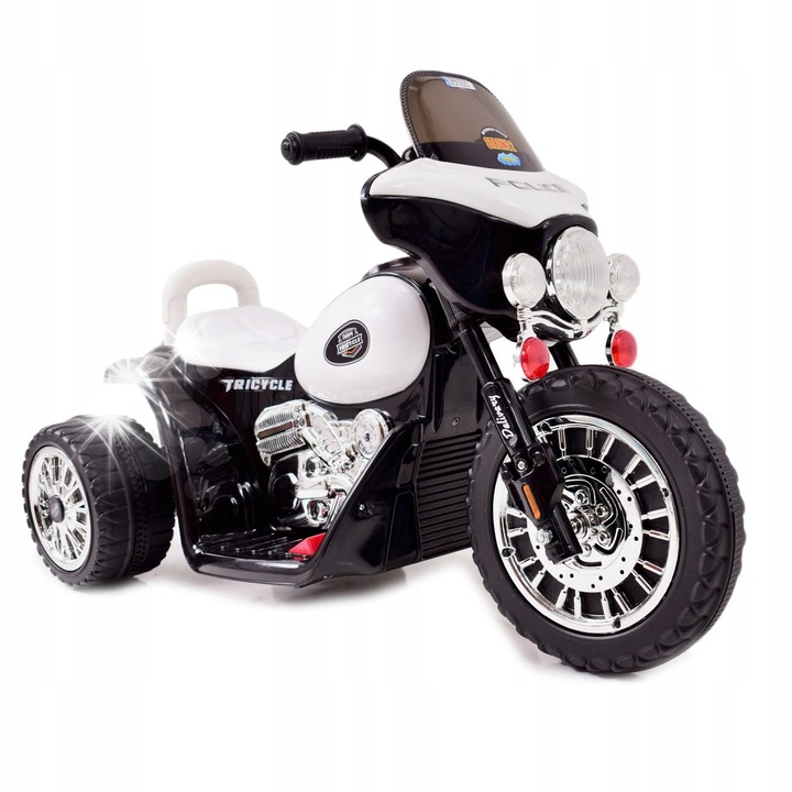Motoreta Chopper Import Super-toys, 3 kerekű, fekete, 81x43x54cm