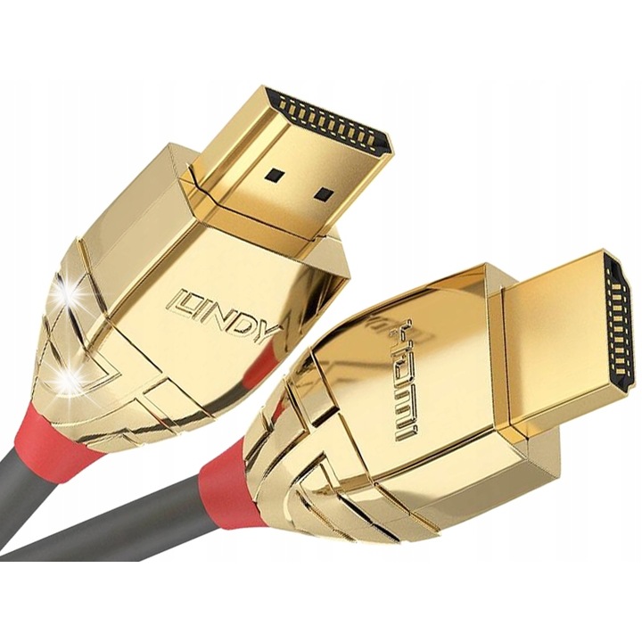 HDMI 2.0 4K UHD Gold Line кабел 1м, 24AWG, 18Gbps, черен