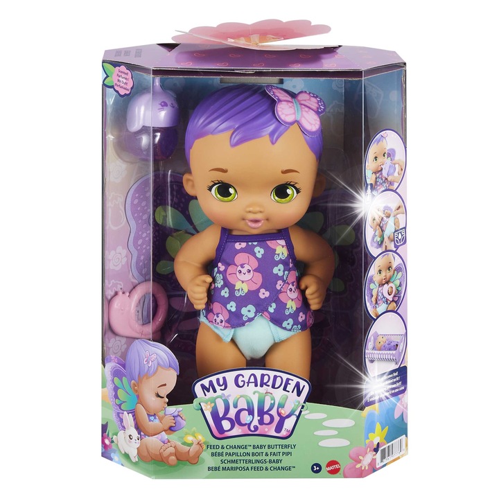 Lala Bobasek Pillangó, My Garden Baby, 30,5 cm, kiegészítőkkel, többszínű