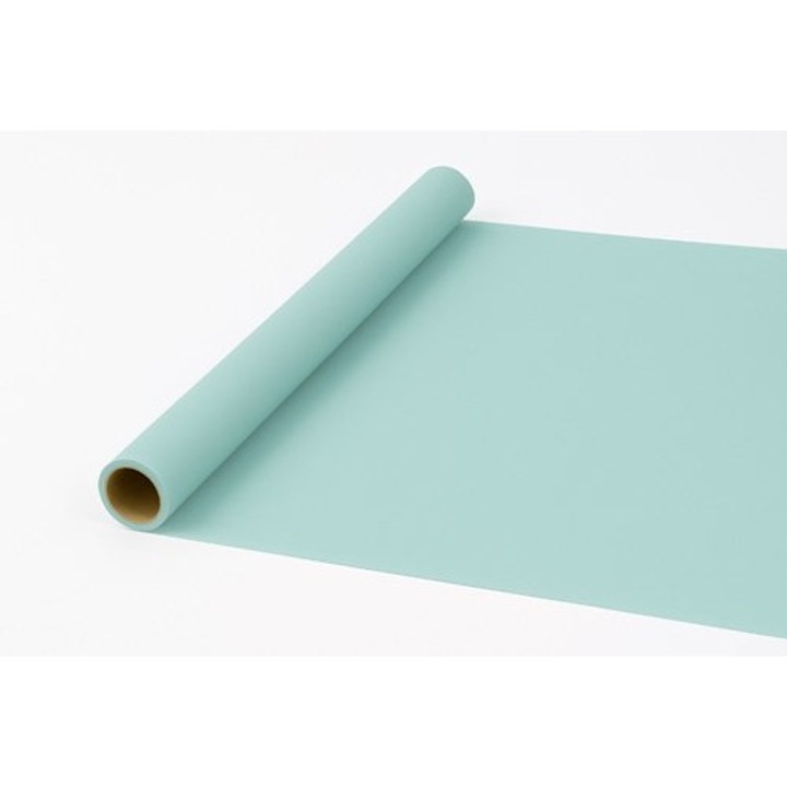 Folie satinata NEOPAK pentru ambalare cadouri si aranjamente florale, 50cmx8.22m, Verde menta, cu aspect mat, grosime 40 microni