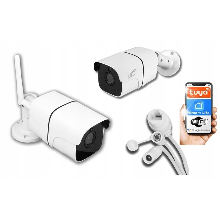 Камера за наблюдение Bullet LTC 4MP, WiFi & LAN, IP66, 3,6mm, бяла