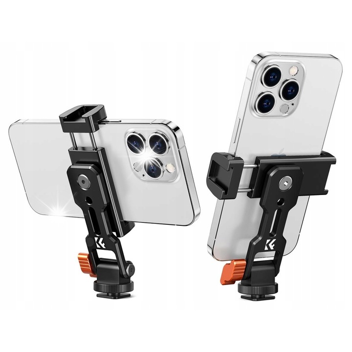 Метална стойка за статив 1/4" ISO за смартфон, въртяща се