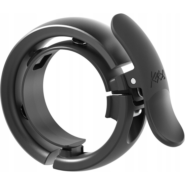 Knog Oi Prima Large kerékpárcsengő, fekete, 23,8x31,8 mm, 15x50x67 mm