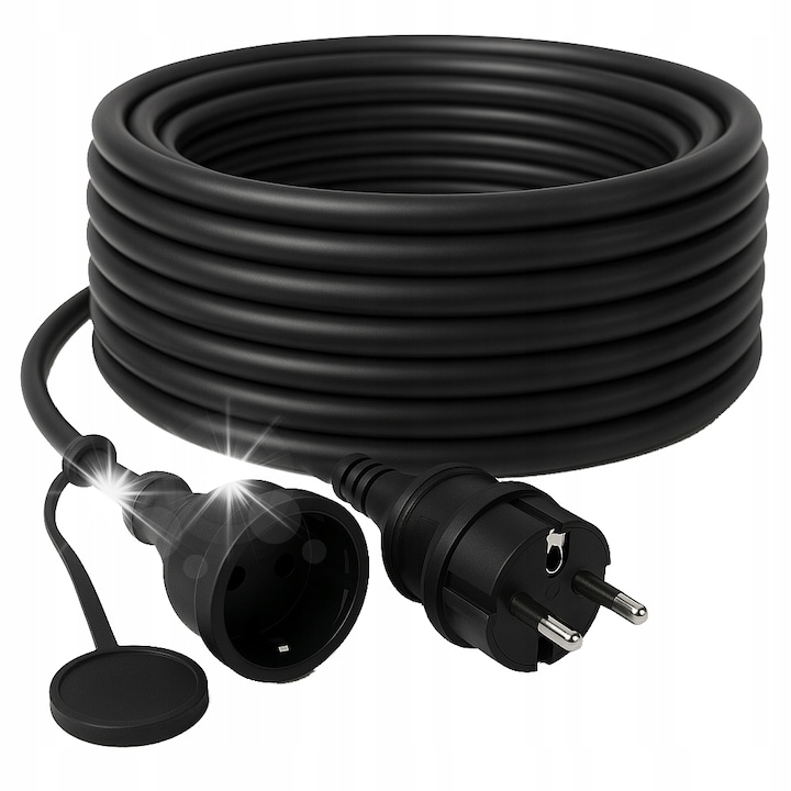 Удължител Ondragon 50м 3x2,5мм за градина, употреба в строителството, черен