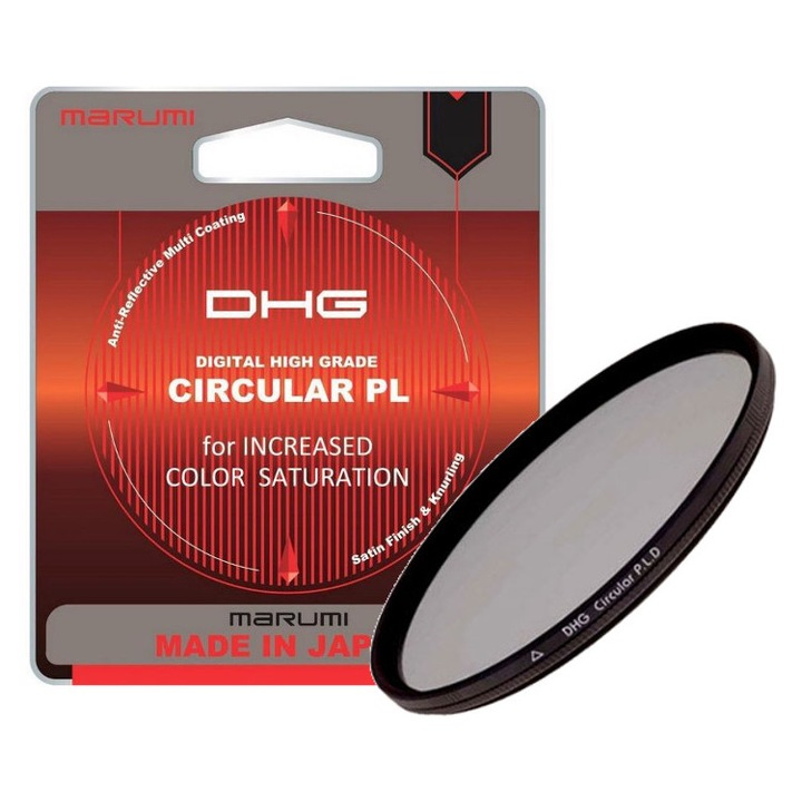 Filtru polarizator Marumi DHG CPL 43mm, slim, reducere reflexii, protectie obiectiv