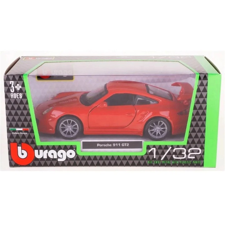 Macheta Bburago 1/32 Porsche 911 Gt Rosu Bb43000-43023Rosu