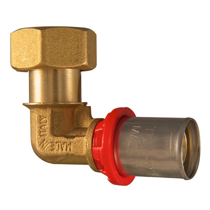 TDM коляно с PEX гайка 16x1/2" Ж, бърз монтаж, устойчиво на налягане