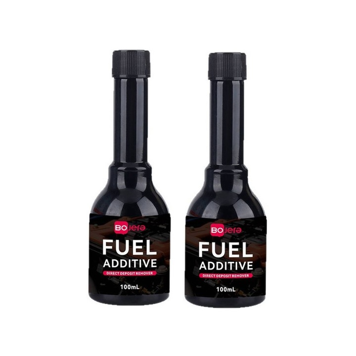 Készlet 2 üveg autóadalék, szénlerakódás eltávolító, égéstámogató, benzinüzemű járművekhez