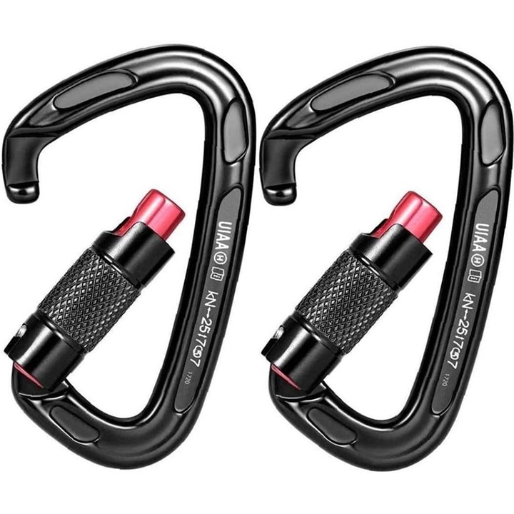 Set 2 carabine, 25kn, Aluminiu, Compacte, Usoare