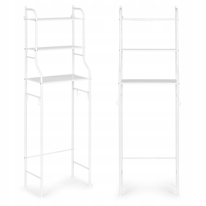 Raft WC ModernHome, 3 polite, constructie din aluminiu, 152x25,5x46,5cm, ideal pentru baie