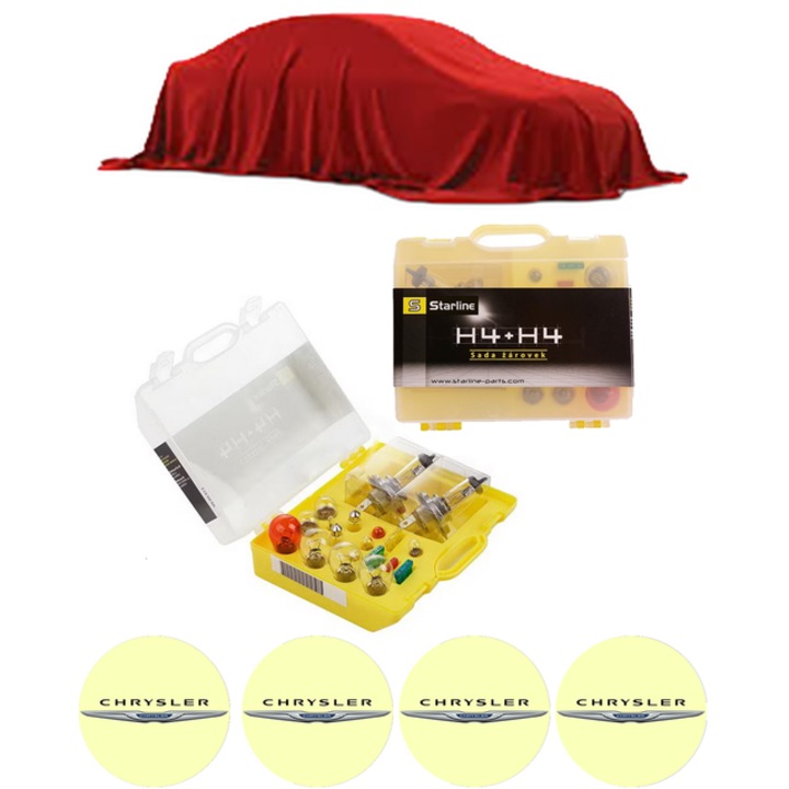Kit trusa Set becuri H4 compatibila cu CHRYSLER NEW YORKER din 1993-1998, bec far, semnalizare, pozitie, iluminare numar, frana, plafoniera, stop frana