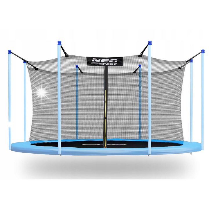 Вътрешна мрежа за батут 397-404 см, 8 стълба, височина 180 см, Neo-Sport