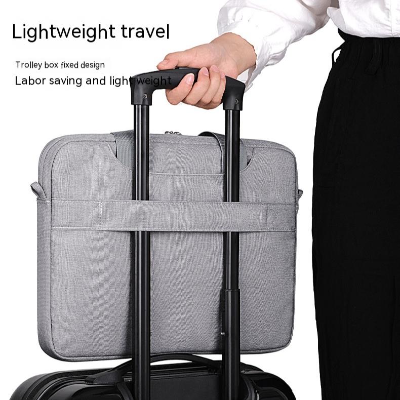 Geanta pentru laptop, Aiorber, 15.6 inci, stil crossbody, protectie completa la 360°, 6 compartimente, impermeabila, captuseala groasa din plus, negru
