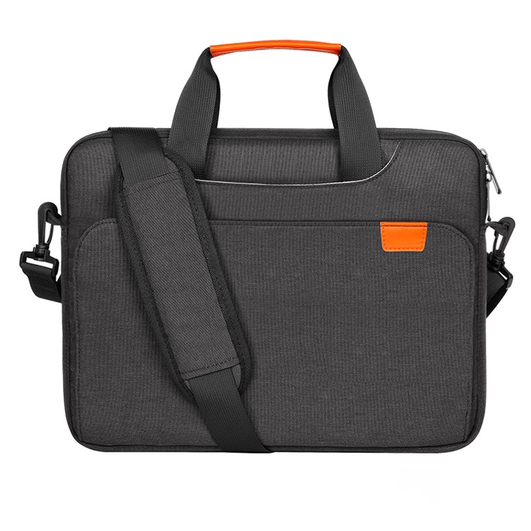 Geanta pentru laptop, Aiorber, 15.6 inci, stil crossbody, protectie completa la 360°, 6 compartimente, impermeabila, captuseala groasa din plus, negru
