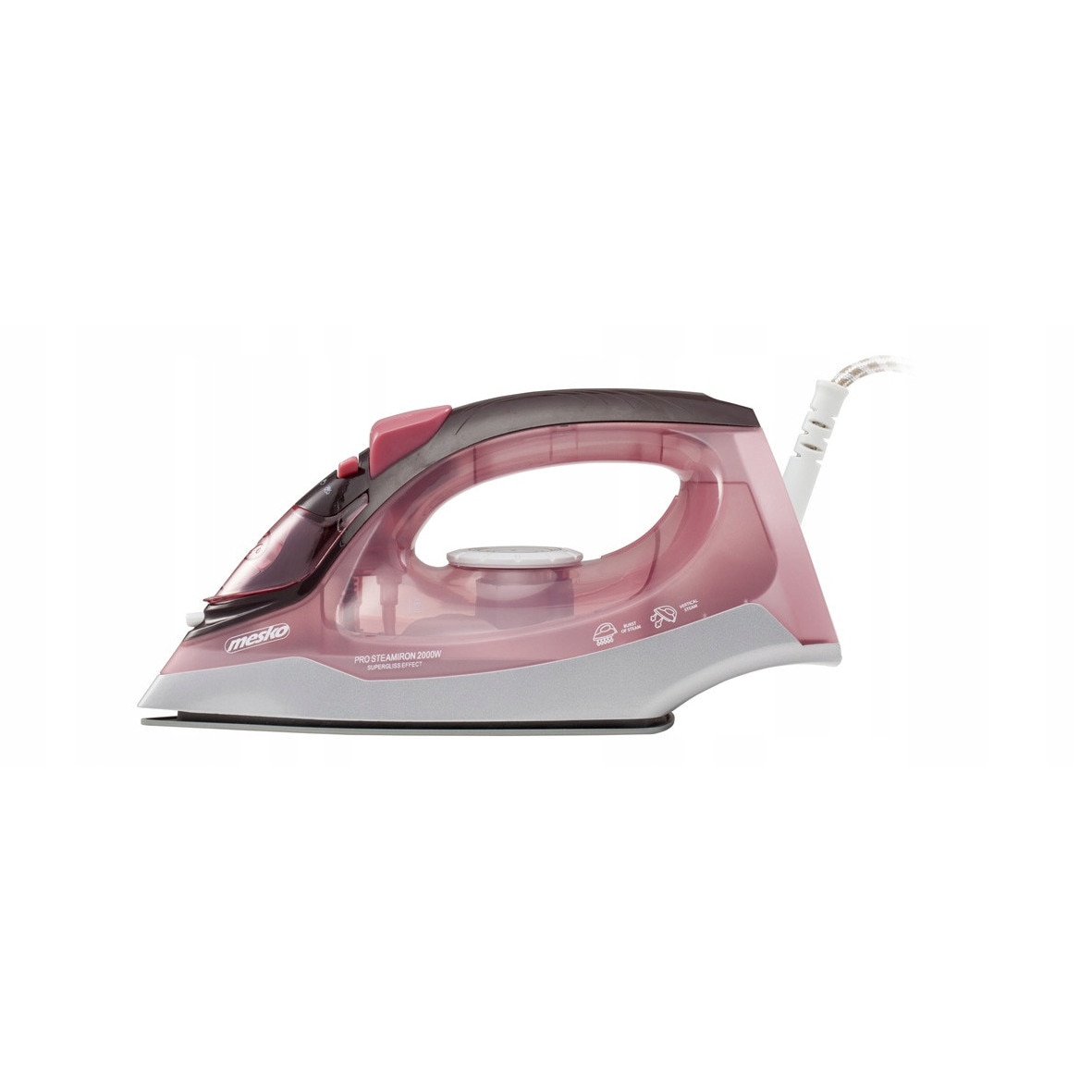 Fier de calcat Mesko 2600W ceramic alb roz gri 2600W