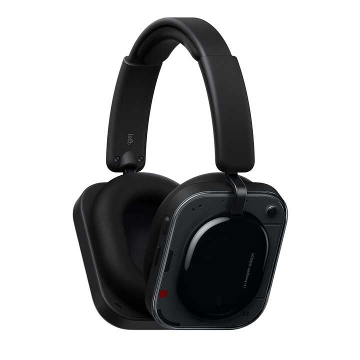 Casti Over-Ear Nothing Headphone (a), True Wireless, Bluetooth, Noise Cancelling,, Autonomie 135 ore, Dual Connection, Fast Charging, Black