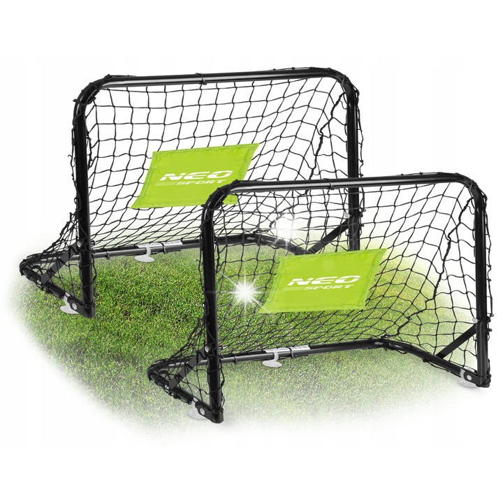 2 db hordozható kapu szett, Neo-Sport, 60x45x25cm, pumpával és kiegészítőkkel, 3 éves kortól