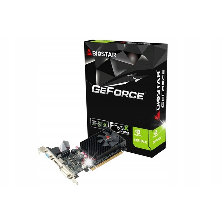 Biostar GeForce GT 730 videokártya, 4 GB, 128 bit, PCI-Express x16, DVI, HDMI