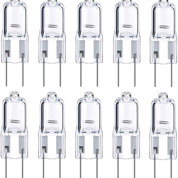 Set de 20 becuri halogen G6.35, 12V 20W, lumina alba