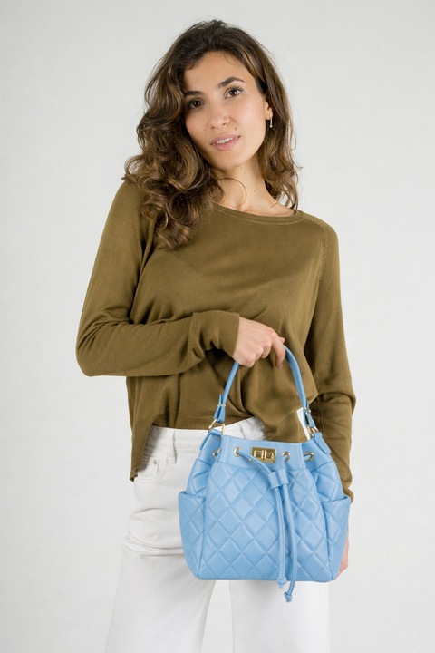 Massimo Castelli, Bőr vödörtáska, Világoskék