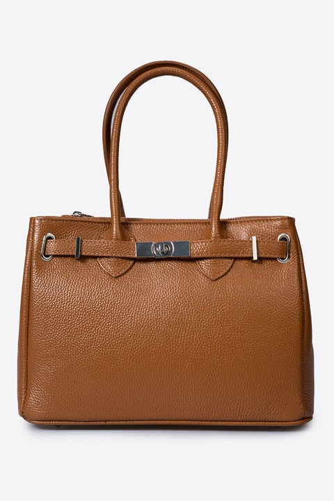 Massimo Castelli, Кожена чанта за рамо с отделяща се презрамка, Канелено кафяво