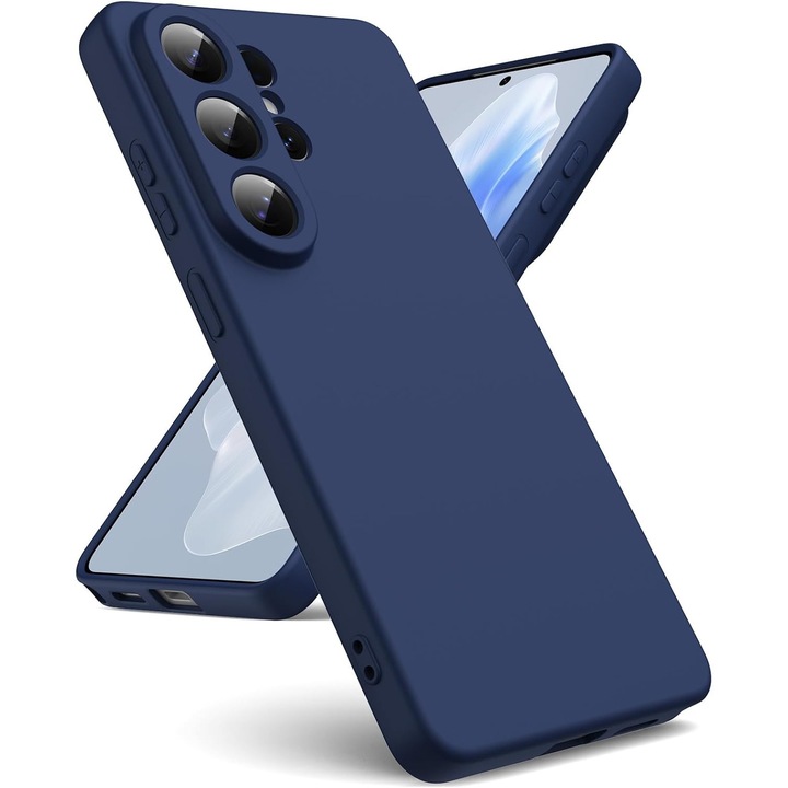 Калъф Soft Touch, тънък, ALC Mobile, противоударен, съвместим със Samsung Galaxy S26 Ultra, Тъмно син Tpu