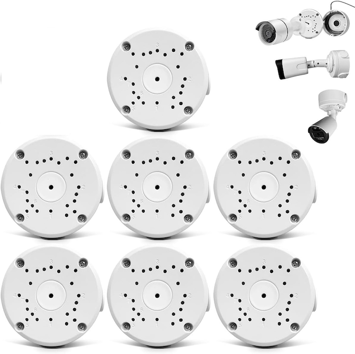 Стойка за камера, 7 броя, алуминий, 10x5см, монтаж на стена/таван, устойчива на атмосферни влияния