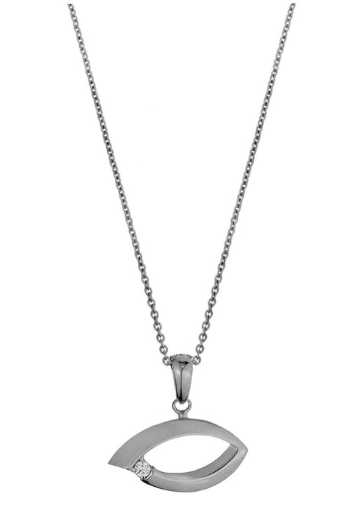 Colier din argint 925 GREGIO cu motiv ochi, decorat cu zirconii, design modern