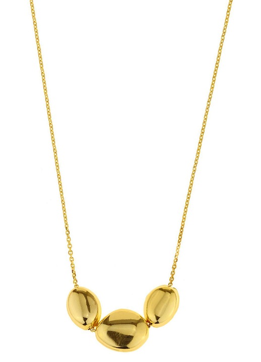 Colier din Argint 925 placat cu Aur cu motiv oval GREGIO