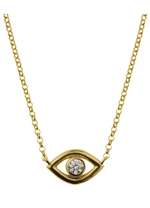 Colier GREGIO din argint 925 cu motiv ochi si piatra zirconiu, bijuterii dama