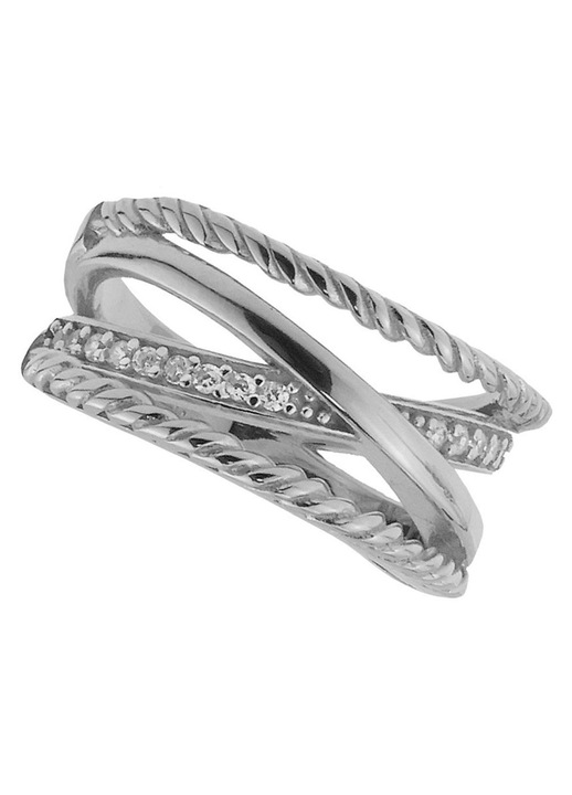 Inel GREGIO din argint 925, design poligrafic, detalii decorative