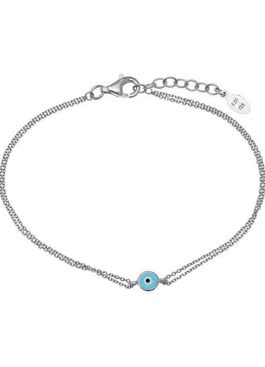 GREGIO Jewels női karkötő, 925-ös ezüst, zománccal, ezüst/kék