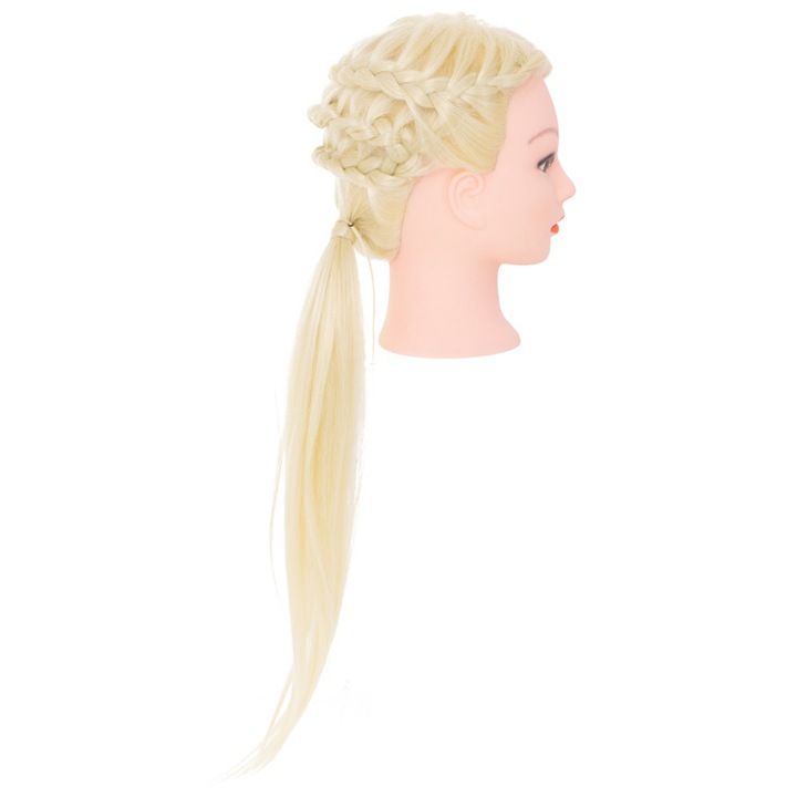 Cap de antrenament pentru coafura, blond, 60-70cm, set fara suport