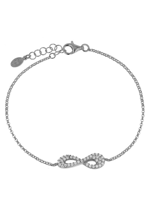 Bratara dama GREGIO, argint 925, cu pietre Zircon, argintiu