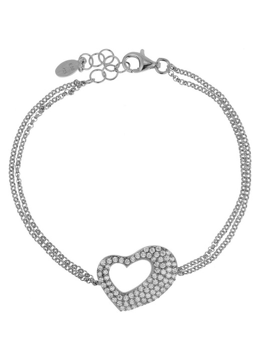 Bratara dama GREGIO, argint 925, cu pietre Zircon, argintiu